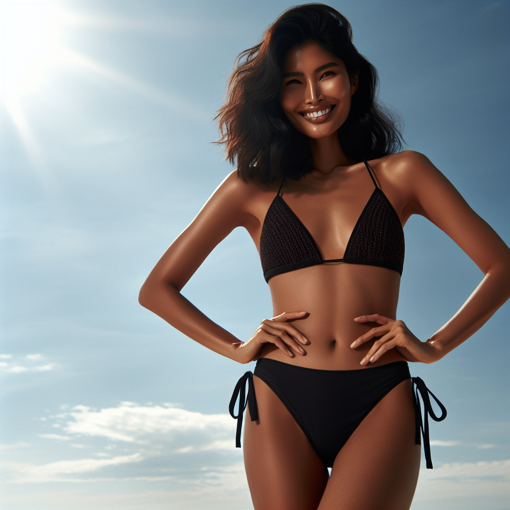 Full body picture of a woman wearing a bikini Full body picture of a woman wearing a bikini