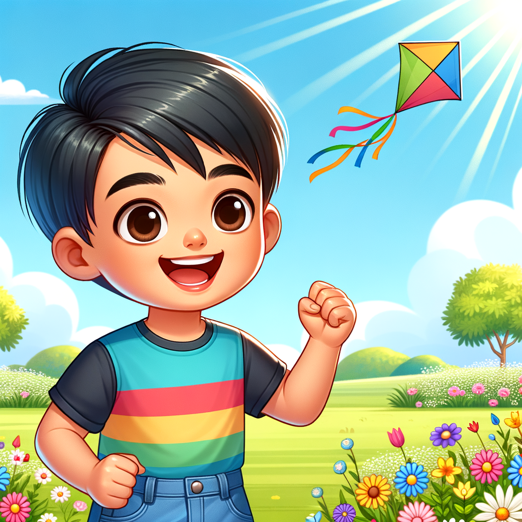 Generate an image of a happy child Generate an image of a happy child